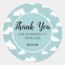 obrigado as nuvens de chás de fraldas neutras por 