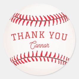 Adesivo Redondo Obrigado Baseball