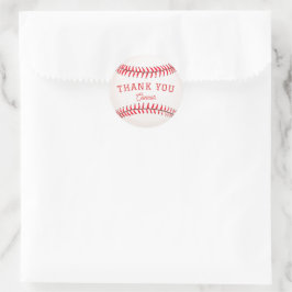 Adesivo Redondo Obrigado Baseball