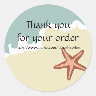 Adesivo Redondo Obrigado Business Sticker