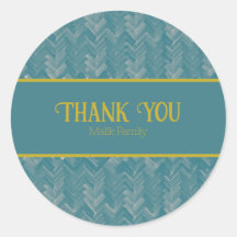 Obrigado Chevron Pattern Turquoise Personalize