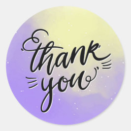 Adesivo Redondo Obrigado, Clássico Vinheta Redonda