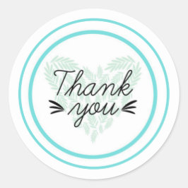 Adesivo Redondo Obrigado, Clássico Vinheta Redonda