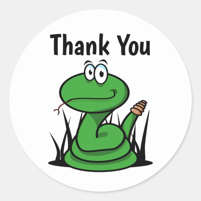 Adesivo Redondo Obrigado Cobra Clássico (Frente)