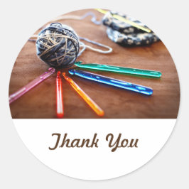 Adesivo Redondo Obrigado, colante