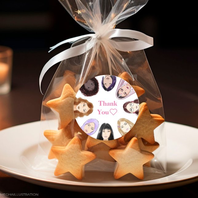 Adesivo Redondo Obrigado, colante (Criador carregado)