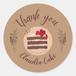 Adesivo Redondo Obrigado Comida Business