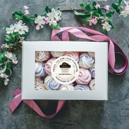 Adesivo Redondo Obrigado Compre Smermaid Muffin White Does Sorria