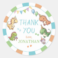 Obrigado de aniversário de dinossauros, bonito e c