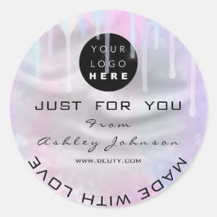 Adesivo Redondo Obrigado de brilho Logotipo Hológrafo de Drives d