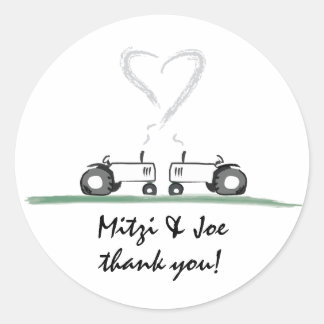 Adesivo Redondo Obrigado De Casamento De fazenda-Seu Vedante