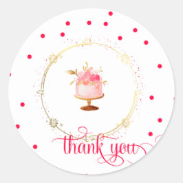 Adesivo Redondo obrigado de Cupcake de Navegação