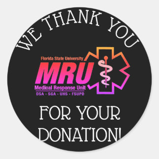 Adesivo Redondo obrigado de doação de 5.000/evento