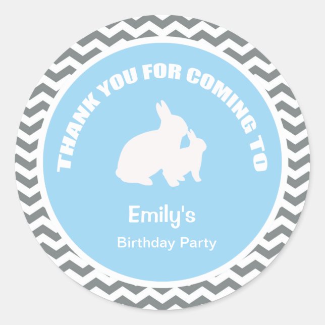 Adesivo Redondo Obrigado de festa de aniversário coalhada seu ades (Frente)