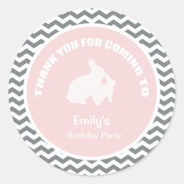 Adesivo Redondo Obrigado de festa de aniversário coalhada seu ades