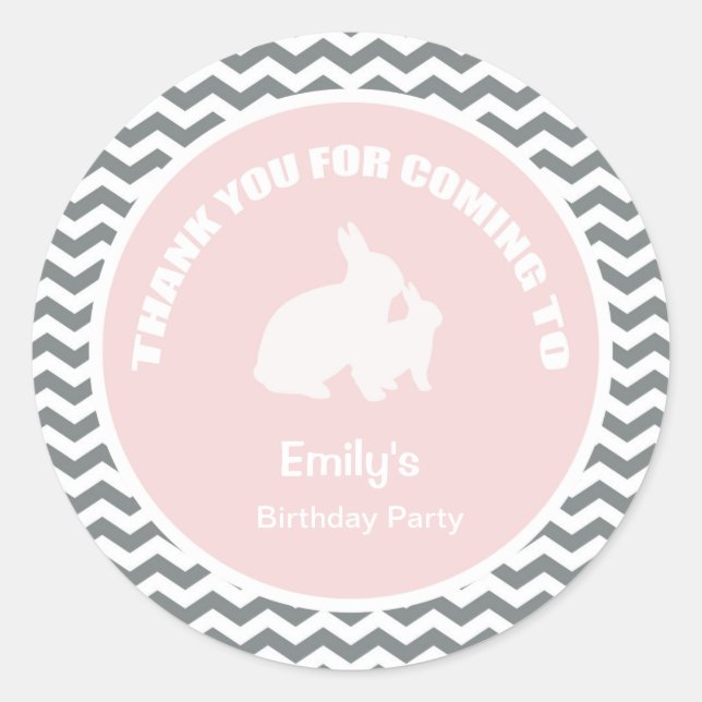 Adesivo Redondo Obrigado de festa de aniversário coalhada seu ades (Frente)