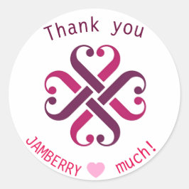 Adesivo Redondo Obrigado de Jamberry você selos de envio pelo