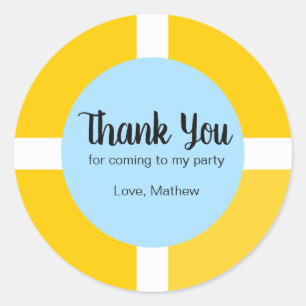 Adesivo Redondo Obrigado de Lifebuoy do favor de partido da