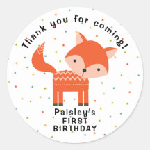 Obrigado de madeira de raposa.