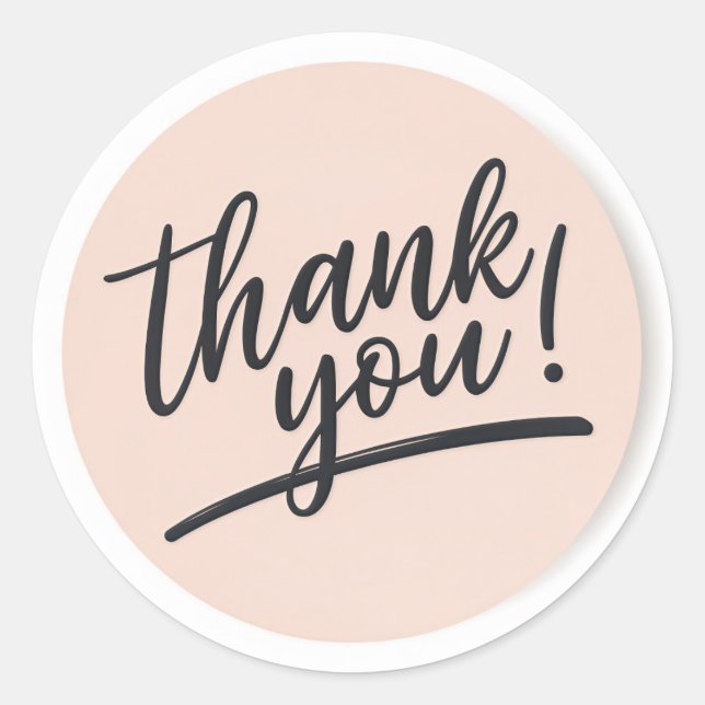 Adesivo Redondo "Obrigado" de Roteiro Moderno – El (Frente)