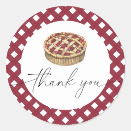 Adesivo Redondo Obrigado de torta de água