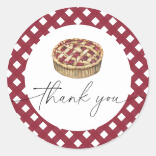 Adesivo Redondo Obrigado de torta de água