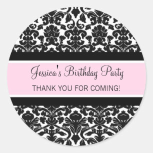 Adesivo Redondo Obrigado do aniversário você favor conhecido feito