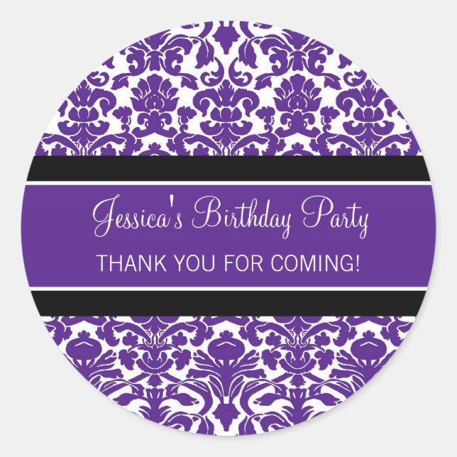 Adesivo Redondo Obrigado do aniversário você favor conhecido feito (Frente)