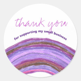 Adesivo Redondo Obrigado do cliente