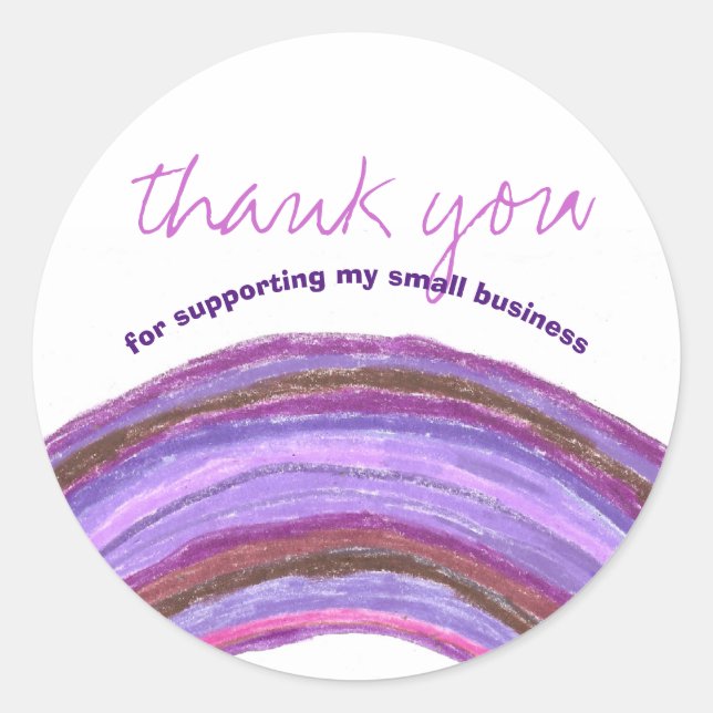 Adesivo Redondo Obrigado do cliente (Frente)