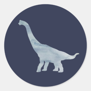 Adesivo Redondo Obrigado do partido do dinossauro do Brachiosaurus