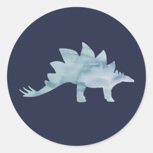 Adesivo Redondo Obrigado do partido do dinossauro do Stegosaurus