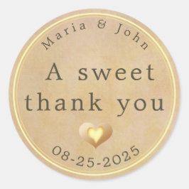 Adesivo Redondo obrigado doce