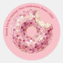Obrigado | Donut Discobol Mosaico Rosa