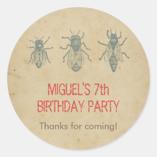 Adesivo Redondo Obrigado dos favoritos para festas do aniversário