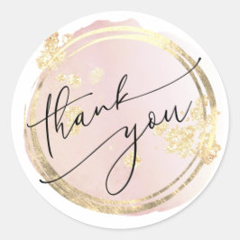 Adesivo Redondo obrigado elegante do selo do envelope