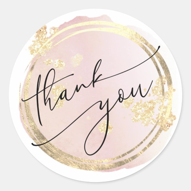 Adesivo Redondo obrigado elegante do selo do envelope (Frente)