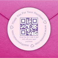 obrigado elegante seu negócio qr code pink roxo