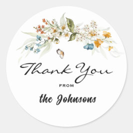 Adesivo Redondo Obrigado, Envelope 1,5- in ou Favor de Chá (20)