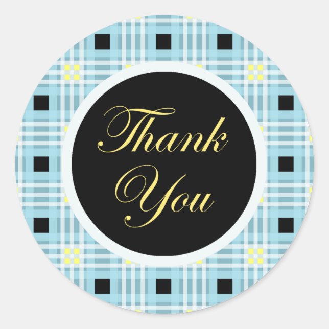 Adesivo Redondo Obrigado Envelope Selo Vinheta (Frente)