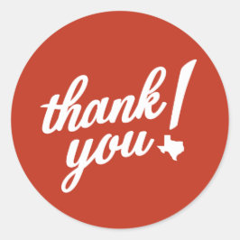 Adesivo Redondo Obrigado Estilo Texas!