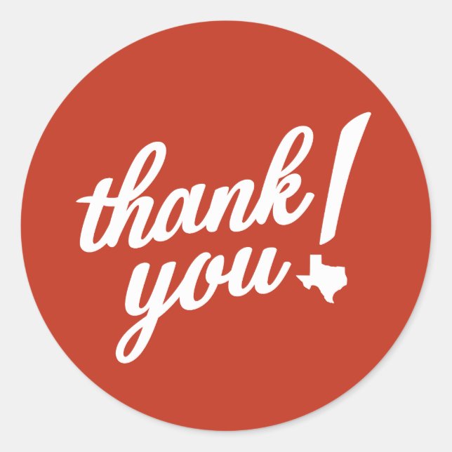 Adesivo Redondo Obrigado Estilo Texas! (Frente)