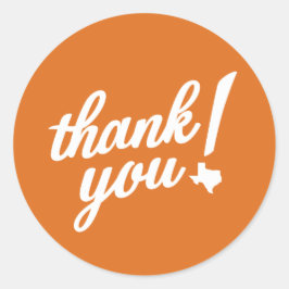 Adesivo Redondo Obrigado Estilo Texas!