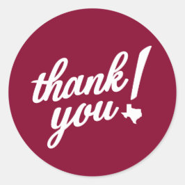 Adesivo Redondo Obrigado Estilo Texas!