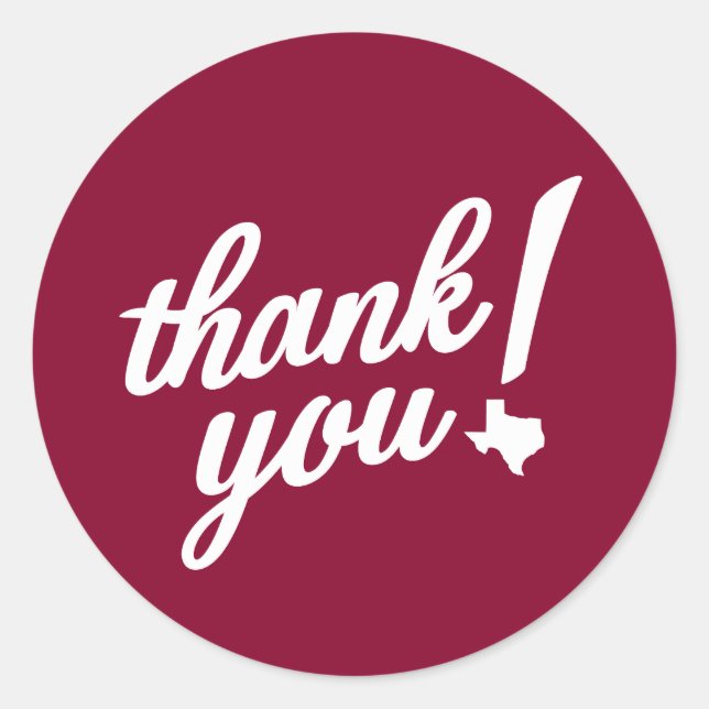 Adesivo Redondo Obrigado Estilo Texas! (Frente)