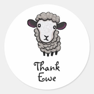 Adesivo Redondo Obrigado Ewe