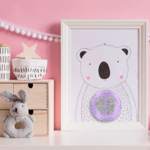 Adesivo Redondo Obrigado Favorito do Chá de fraldas de Pés-Brilhan