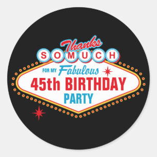 Adesivo Redondo Obrigado feito sob encomenda de Las Vegas você