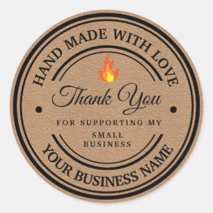 Adesivo Redondo Obrigado Flame Classic Round Sticker