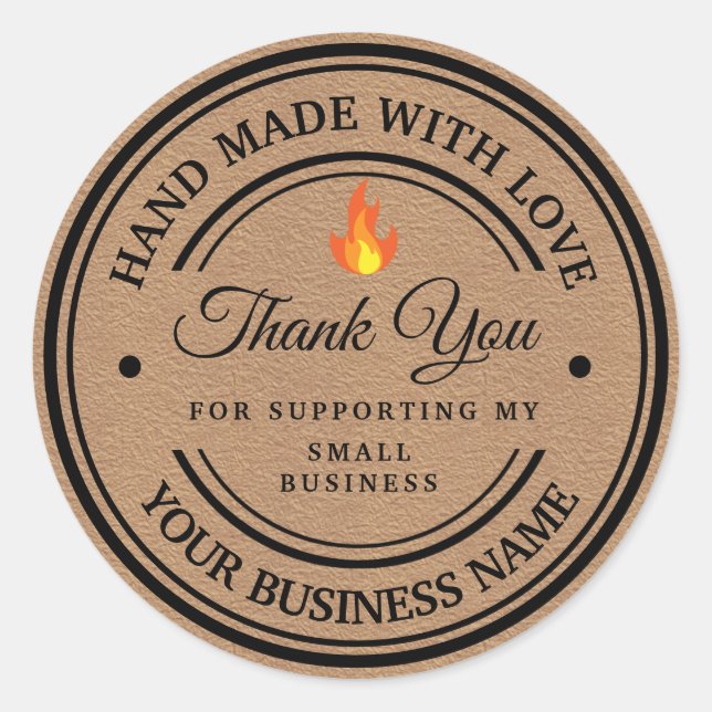 Adesivo Redondo Obrigado Flame Classic Round Sticker (Frente)